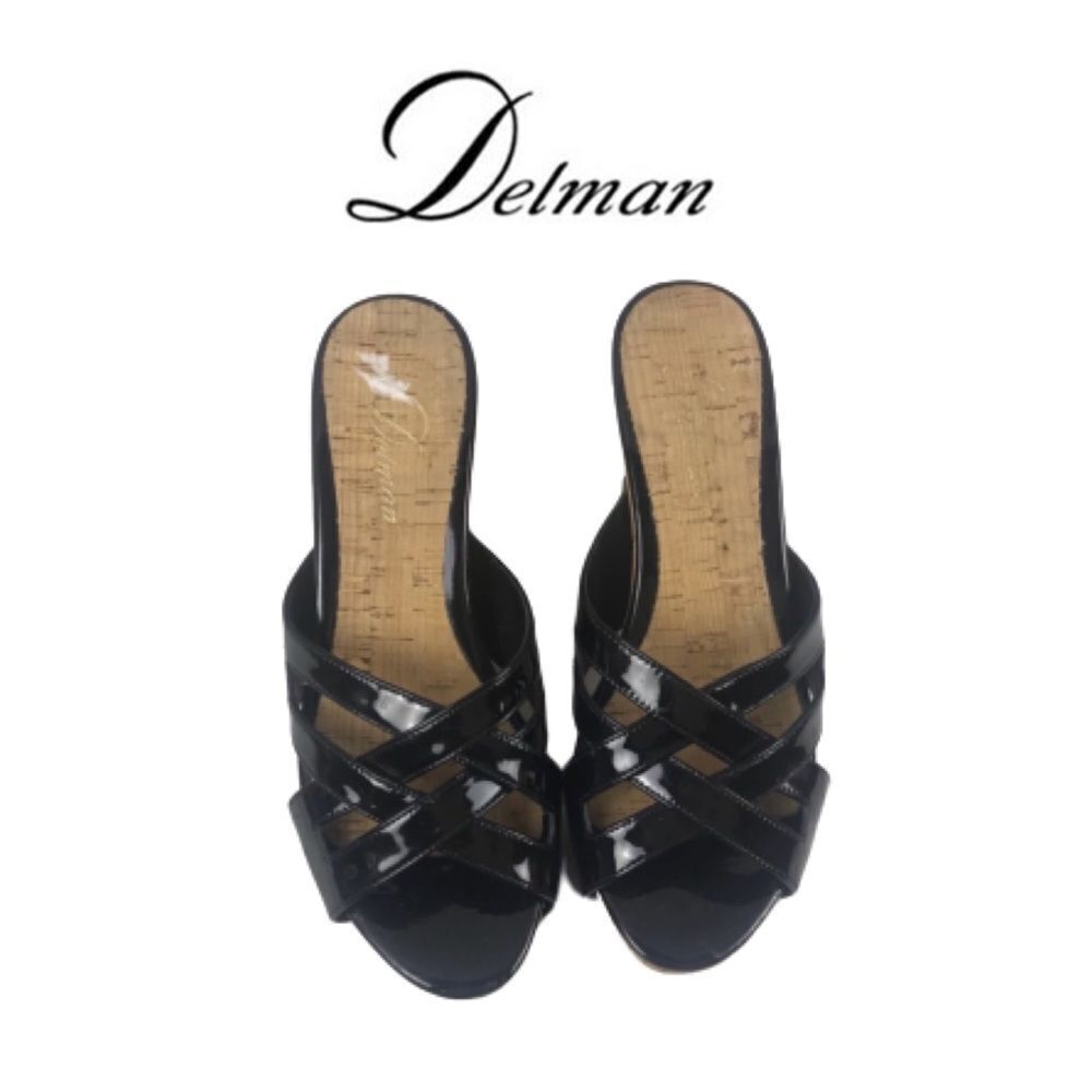 Like New Delman Patent Leather Sandals. Sz 7M